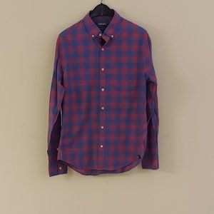 Bonobos long sleeve blue & red checked shirt